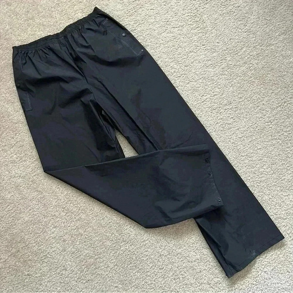 Columbia Rain Pants Men’s Size Large Black Button Pockets Outdoor - Picture 1 of 15